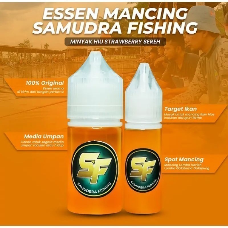 ESSEN SF IKAN MAS AROMA STAWBERRY SEREH INDUKAN RAME LOMBA HARIAN GALATAMA - 30 ML