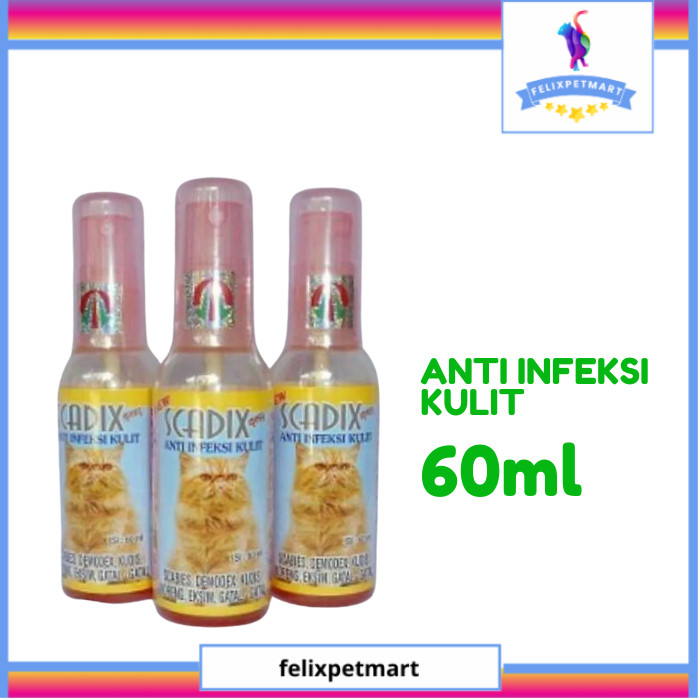 Scadix Obat Jamur Kucing Obat Scabies Kucing Scadix Spray