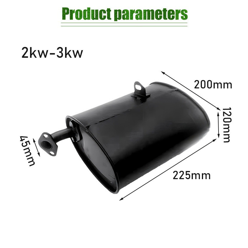 Muffler Silencer Mobil Knalpot Mesin Genset 4 Tak 2 Kw 3 Kw 5000 - 8000 Watt
