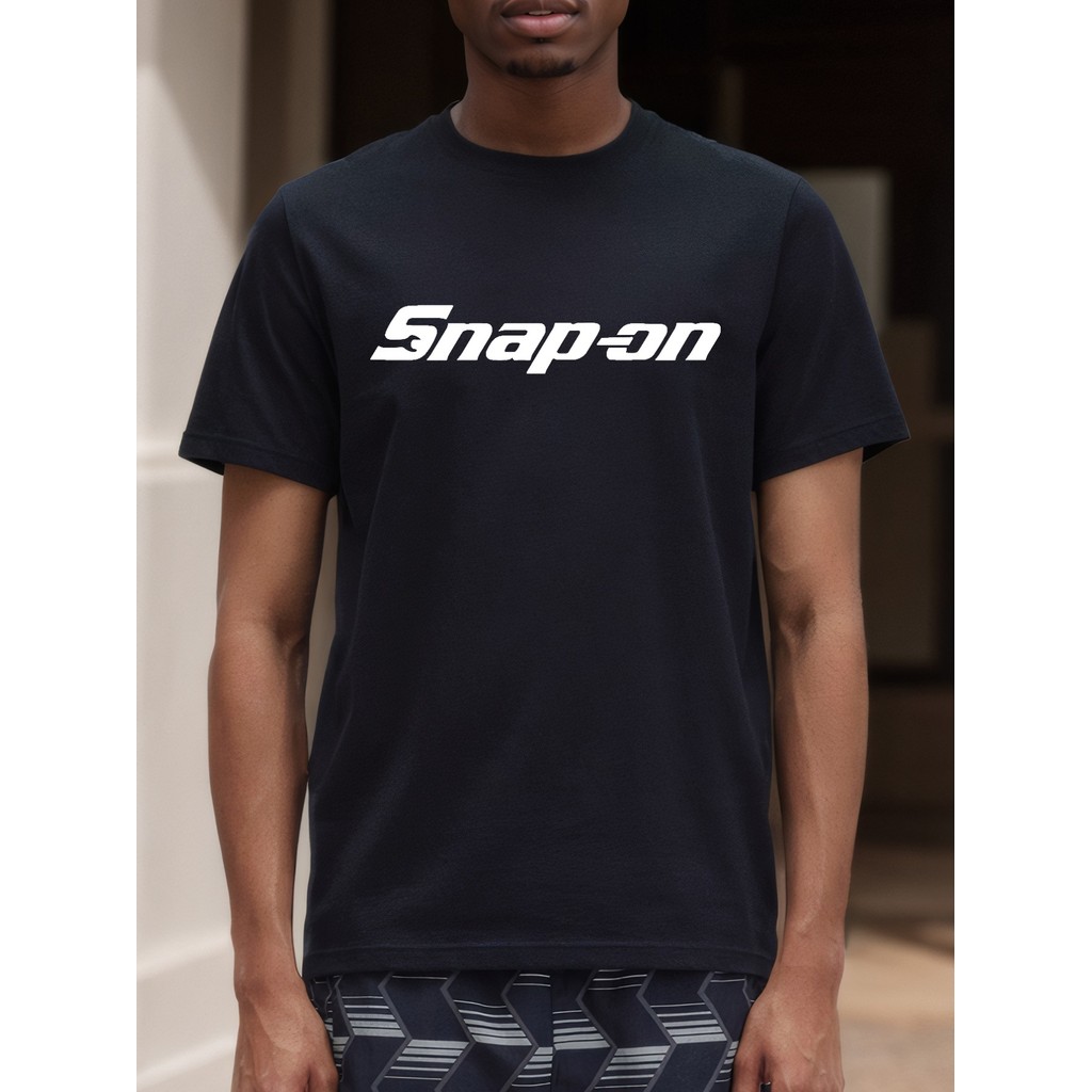 Kaos Snap On Tools Katun Hitam Unisex - Desain Terinspirasi, Pakaian Kerja Berat, Kaos Pasangan Kasu