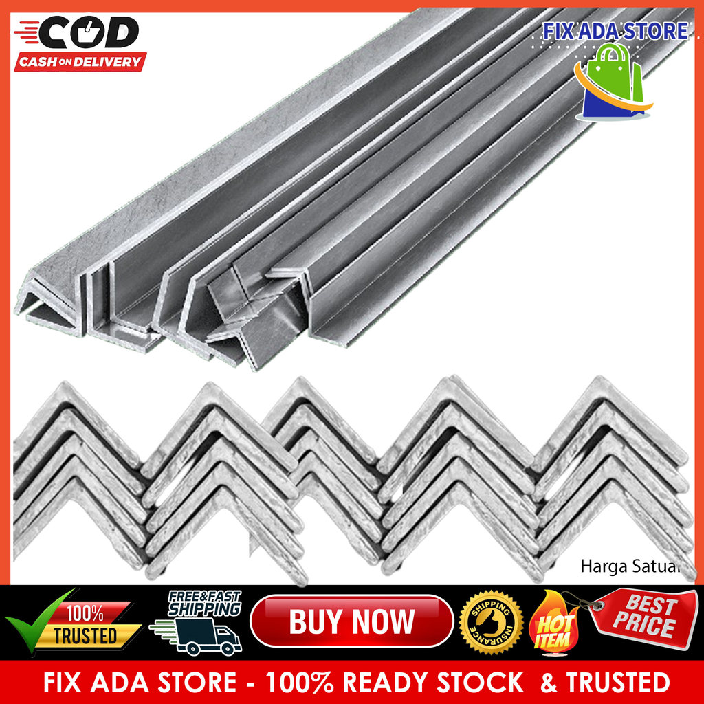 Angle Aluminium List Siku Aluminium 2 cm x 2 cm Lis Almunium Profil Sudut Aluminium Alminium Lemari 