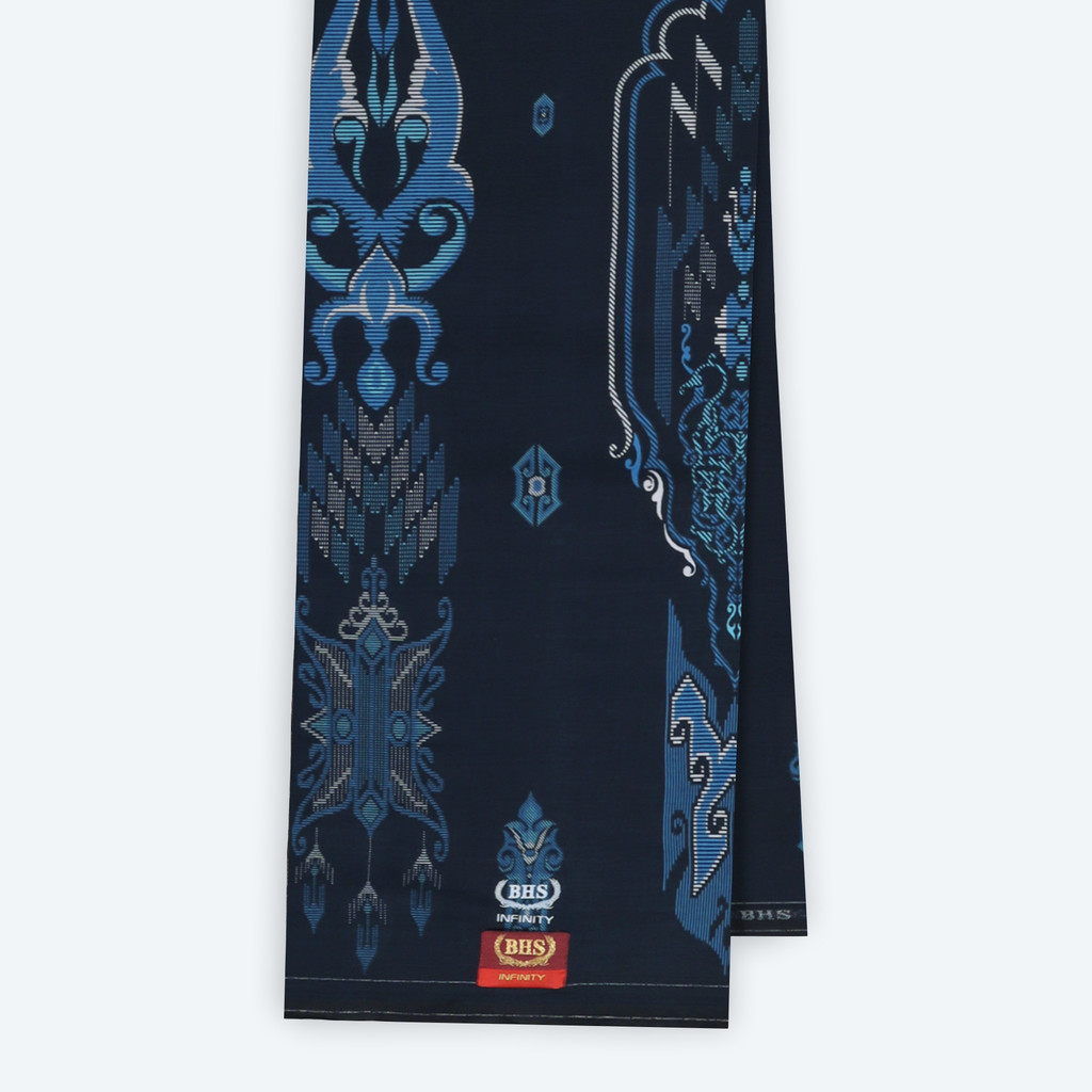 Sarung BHS 100% Original Asli | Sarung BHS Infinity Gold Motif V32 SNA SJ Navy
