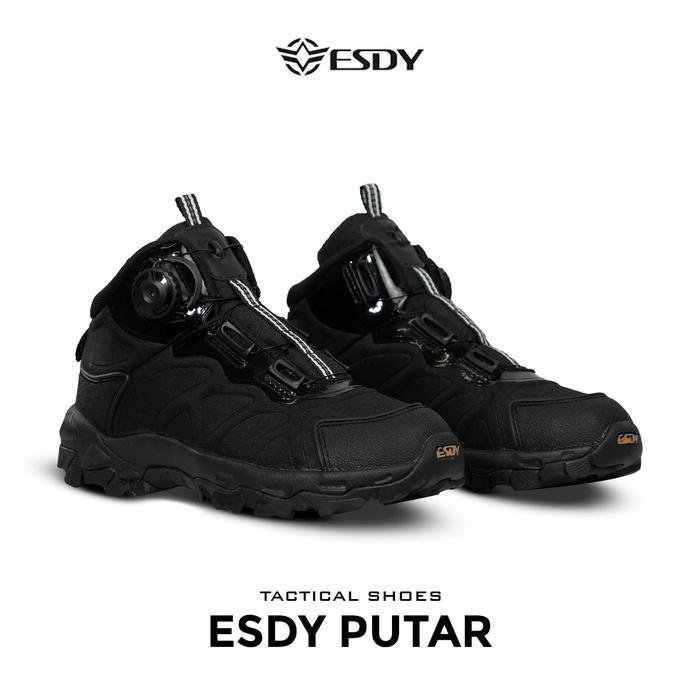 Sepatu esdy Putar Tactical / Sepatu esdy putar 6 inch - Hitam, 39
