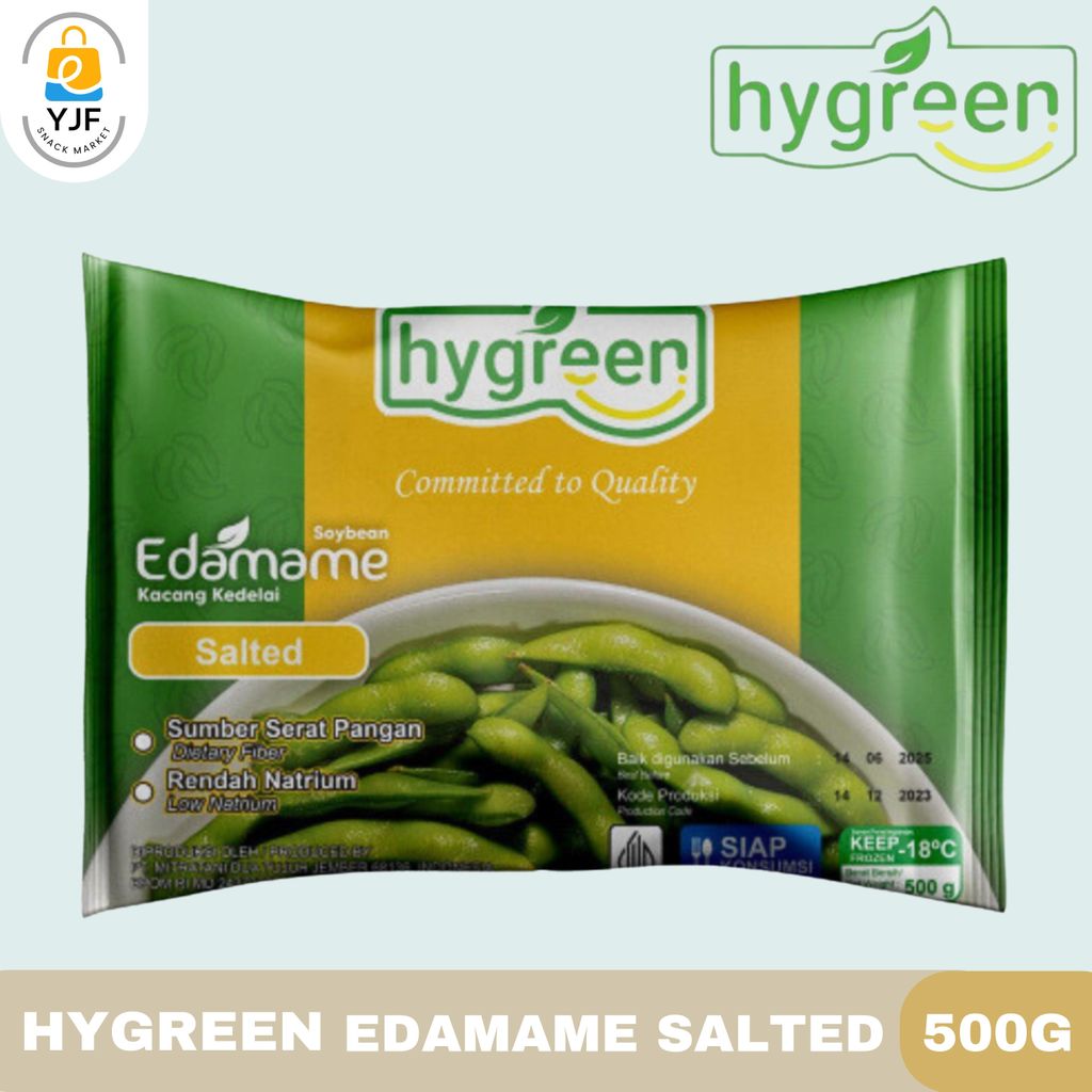 Hygreen Edamame Salted 500g / Edamame Gurih / Edamame Asin / Kacang Edamame Frozen / Kacang Kedelai 