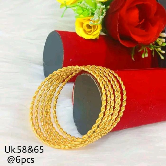 Gelang Keroncong 6pcs Emas Muda Asli Berat 5gram Kadar 700 Ada Surat