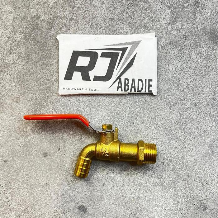 Kran Air Keran Bola Tembok Taman Full Kuningan SOLIGEN E02 1/2" 3/4" - 1/2 INCH