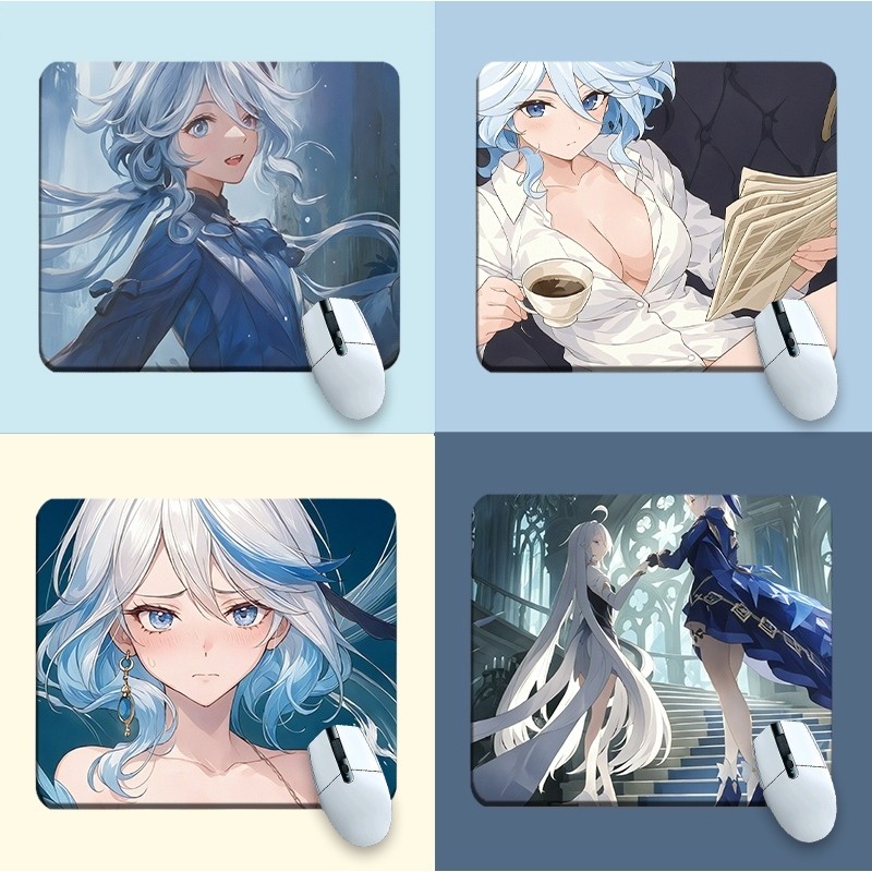 Furina Mouse Pad Bawa-Bawa Cetak HD 26×20,8cm 3mm - Anti-Slip Pelindung Pergelangan Tangan (Untuk Ke