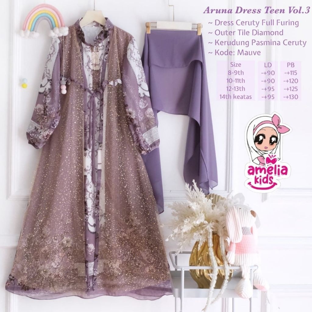 ada grup reseller tanyakan ke admin er elrumi ARUNA #3 DRESS KIDS  AMELIA GINAL  BAJU ANAK PEREMPUAN