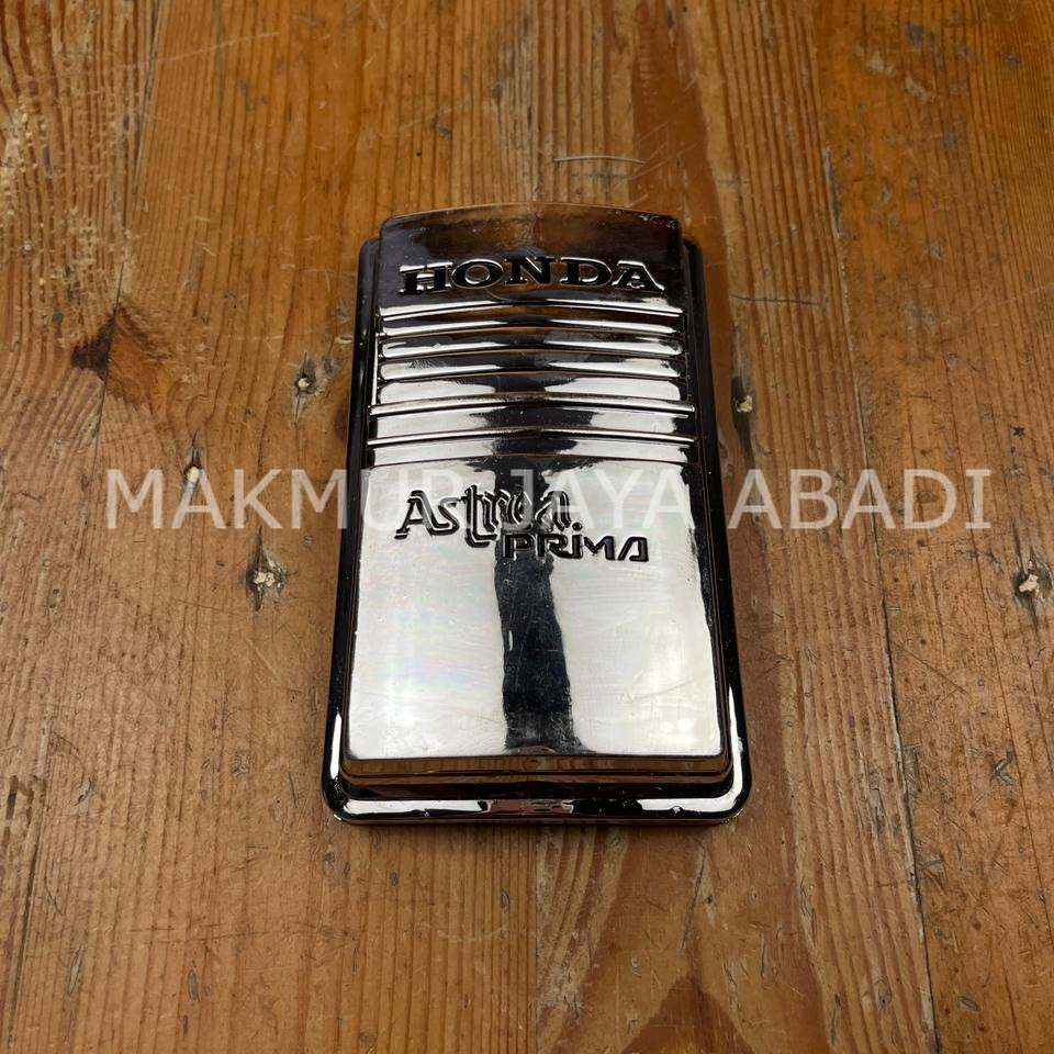 Emblem Panel Honda Astrea Prima Chrome | Emblem Motor Astrea Prima | Emblem Cover Mesin Chrome