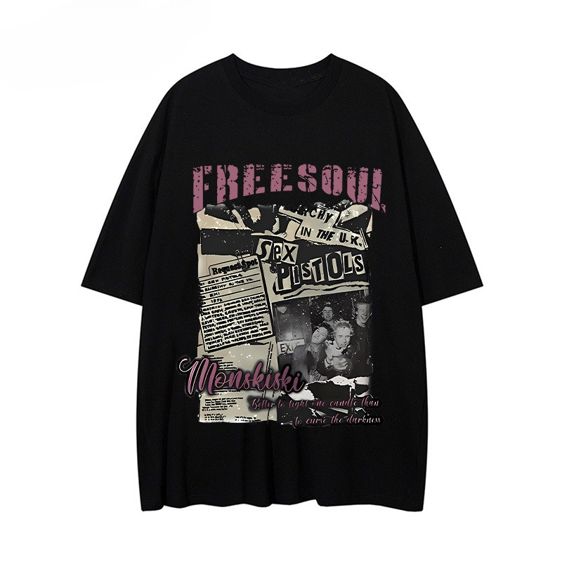 ORVELLI.ID. T-shirt Oversize tshirt bigsize kaos Tren hip hop jalanan Amerika baju kaos korea | Kaos