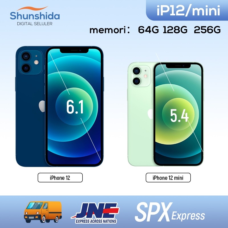 iP12 RAM256GB128GB64GB Second BEKAS ORIGINAL100%MULUS NORMAL FULLSET Kondisi Perfect 12mini / iPhone