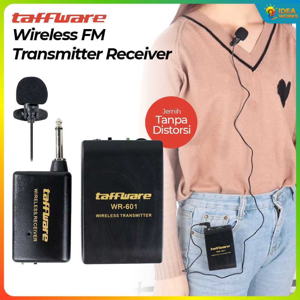 Taffware Mikrofon Wireless FM Clip On Transmitter Receiver Jack 6.3mm - WR-601