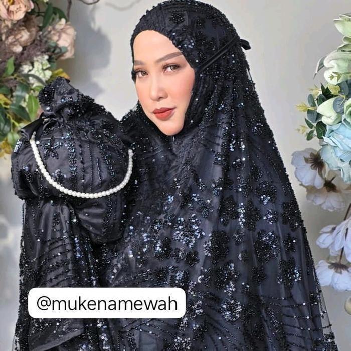Mukenamewah - Mukena Sosialita - mukena brukat exlucive - mukena premium - mukena lebaran - mukena m