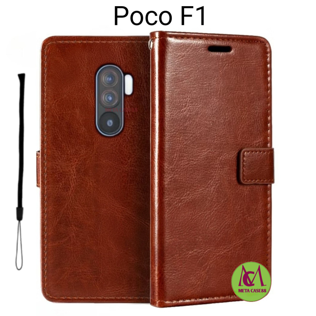 CASE FLIP COVER XIAOMI POCO F1 SARUNG HP DOMPET KULIT