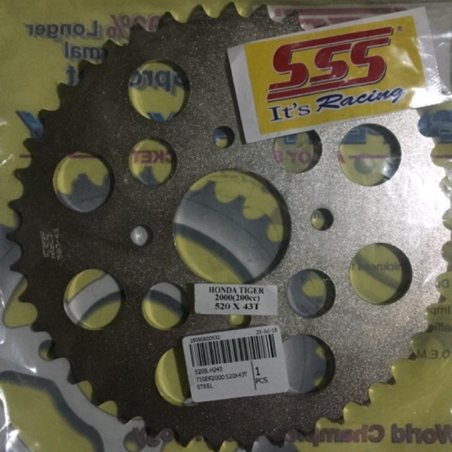 Gear SSS Belakang 520 HONDA TIGER Size 41T~46T