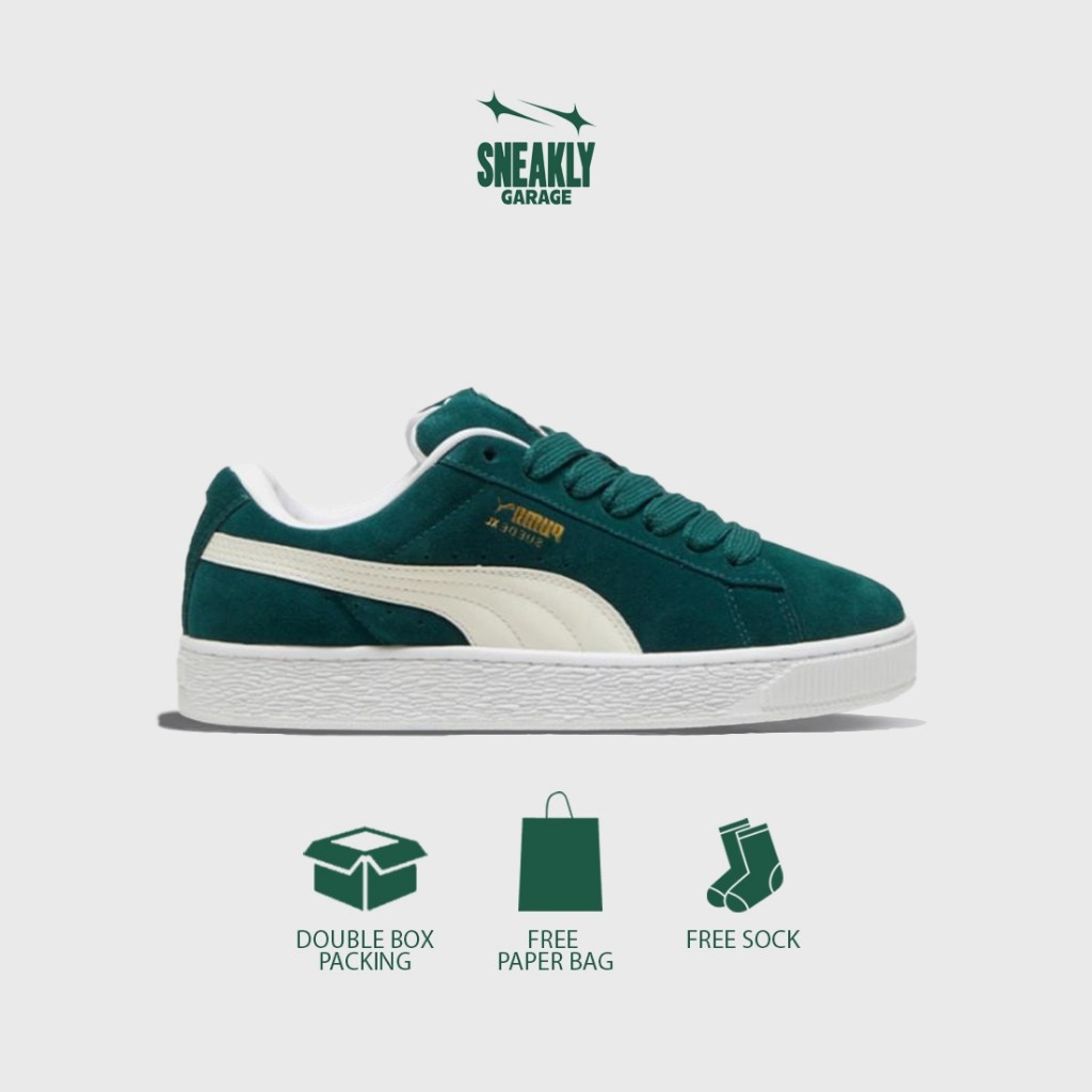 Sepatu Puma Suede Xl Green Original Sneakers Unisex