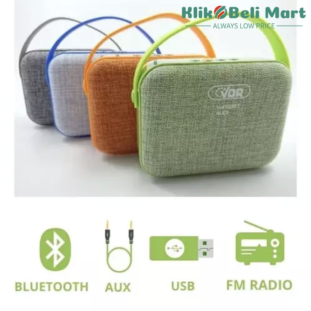 [KBM] Speaker Bluetooth VDR 4100BT Audi Suara Super Bass Jernih USB FM Radio