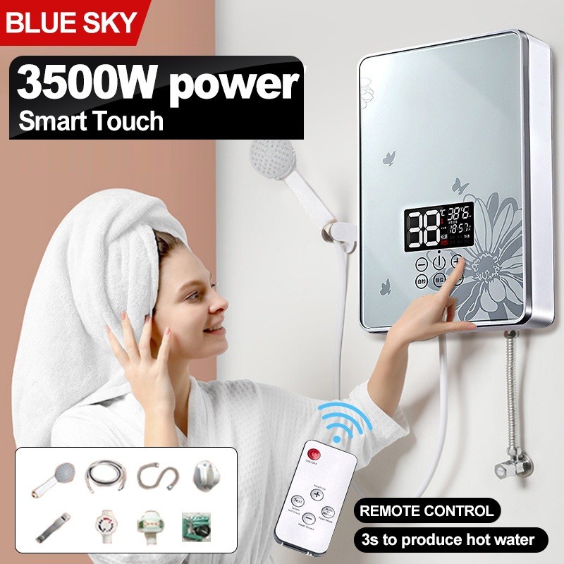 BLUE SKY  water heater/Pemanas Air Listrik Tanpa Tangki Shower Air Panas Instan/Pemanas Pemanas Air 