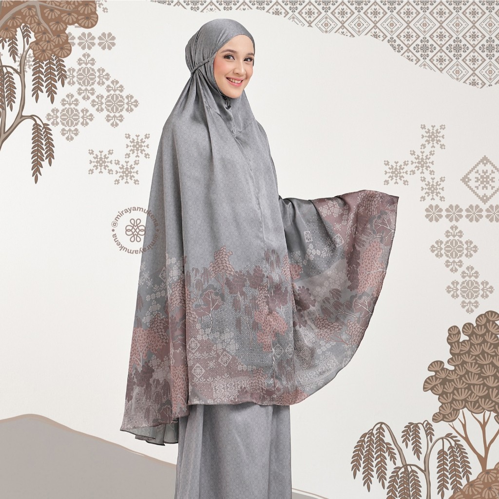 Mukena Travel Miraya Jardin Stone Satin Silk