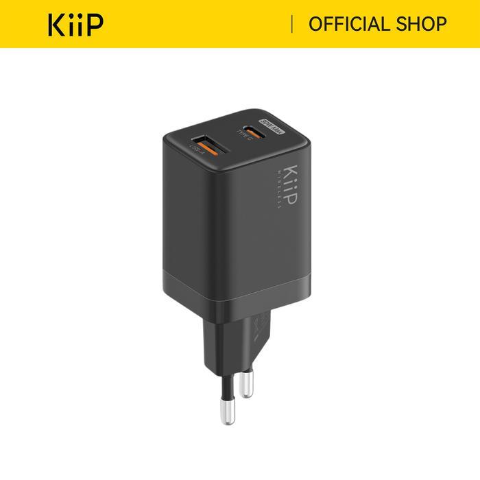 (Copper House) KiiP C10 Kepala Charger 30W Travel Fast Charger tanpa Kabel - Hitam