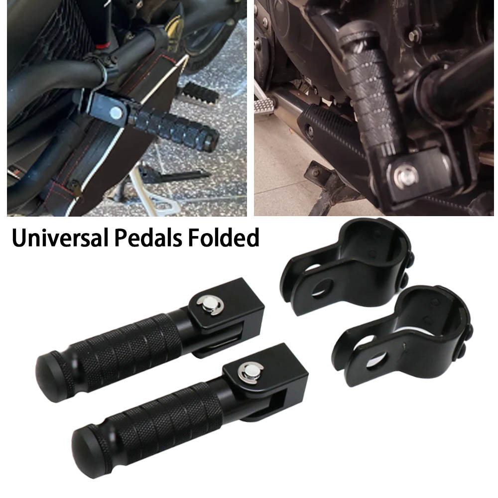 Pedal Sepeda Motor Lipat, Pijakan Kaki untuk Yamaha Honda Suzuki Kawasaki Motor, Moped, Skuter, Sepe