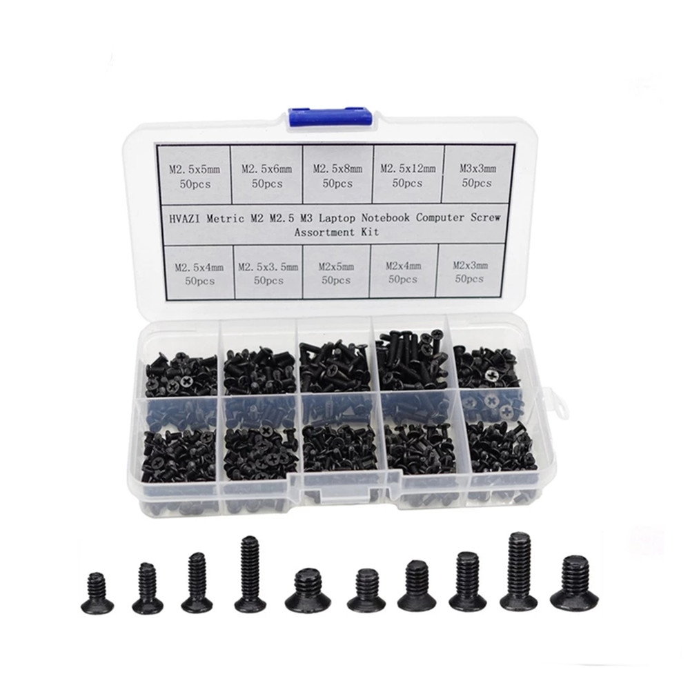 M2 M2.5 M3 KM Screw Flat Head Phillips Screw for Repair Computer Electronics Laptop Screw Kit Home S