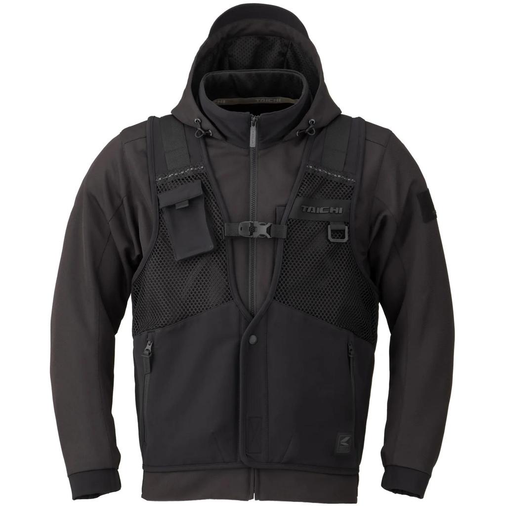 Jaket Motor - RS Taichi RSJ 347 Overlap Mesh Parka Black Original