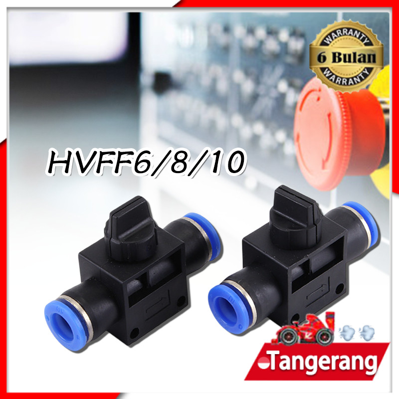 Pneumatic Switch HVFF Hand Valve Switch 6mm 8mm 10mm Pneumatic Fitting with Manual Turn Switch