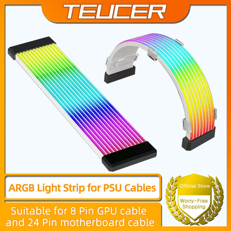PC RGB Light Strip Suitable For Computer Power Supply ATX 24PIN GPU Video Card Cables And Case for 6