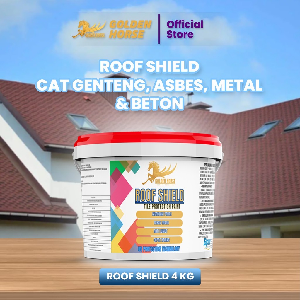 Cat Genteng Asbes/Metal/Beton ROOF SHIELD 4 kg  - Golden Horse