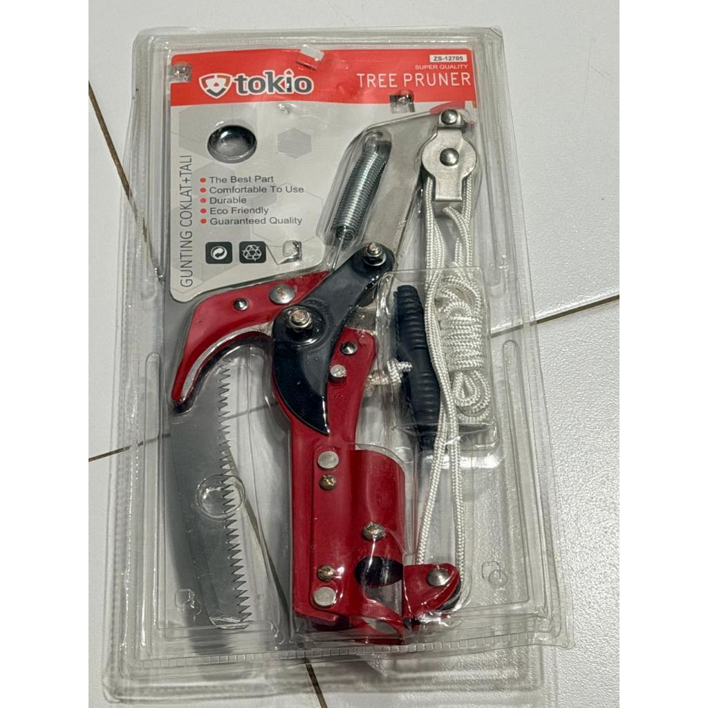 TOKIO Gunting Gergaji Dahan Ranting Kopi Coklat / Gunting Tarik Pisau Dahan Cengkeh