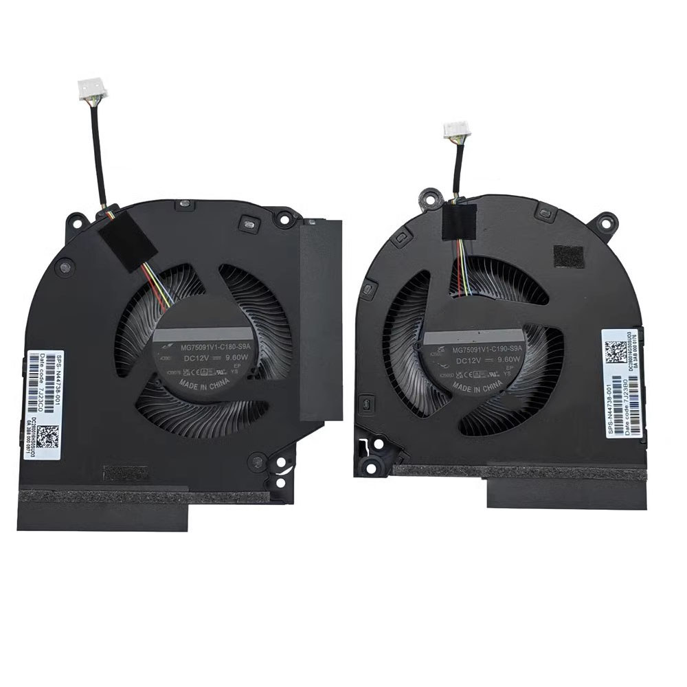 Laptop CPU GPU FAN For HP OMEN 16-WD0000 N44738-001 MG75091V1-C190-S9A MG75091V1-C180-S9A DC12V 9.6W