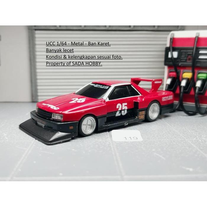Diecast UCC 1/64 Nissan Skyline RS Turbo Silhouette (DR30) Merah Unit Only Dcast