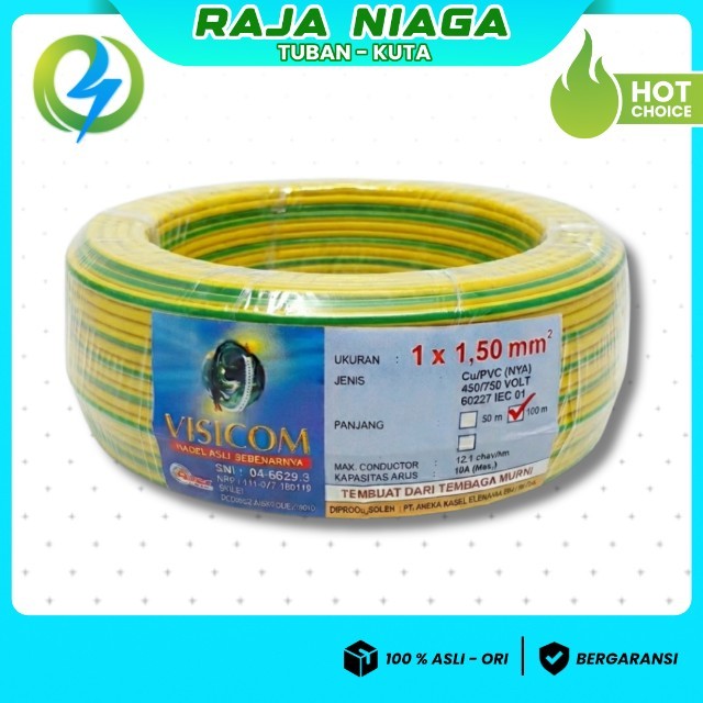 KABEL NYA 1.5 VISICOM KUNING 100 METER