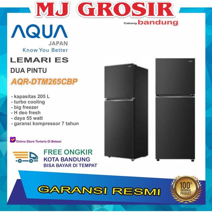 KULKAS AQUA JAPAN AQRD 261 LEMARI ES 2 PINTU AQRD261 LOW WATT