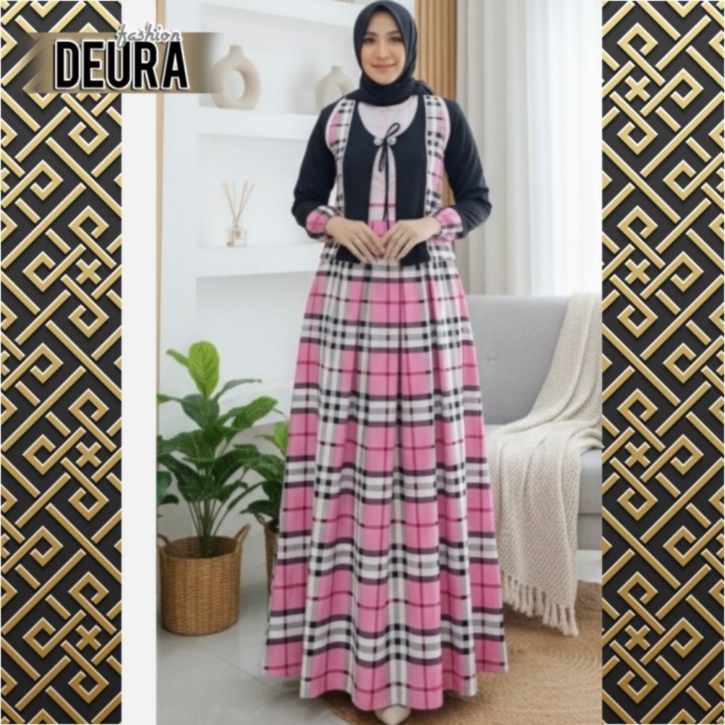 DEURA FASHION - Set Gamis Lebaran Deura SD-515 / Gamis Deura Terbaru / Gamis Deura Original