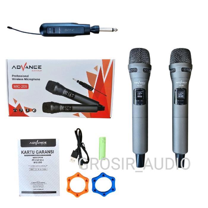 MIC WIRELESS ADVANCE 206 DAN 209 ,MICROPHONE WIRELESS ADVANVE 206 ,MIC 206MIC ADVANCE ,ADVANCE 206 O