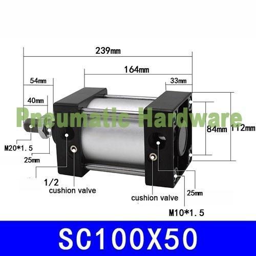SC 100X50 SC 100-50 Pnuematic Standard Silinder KF35