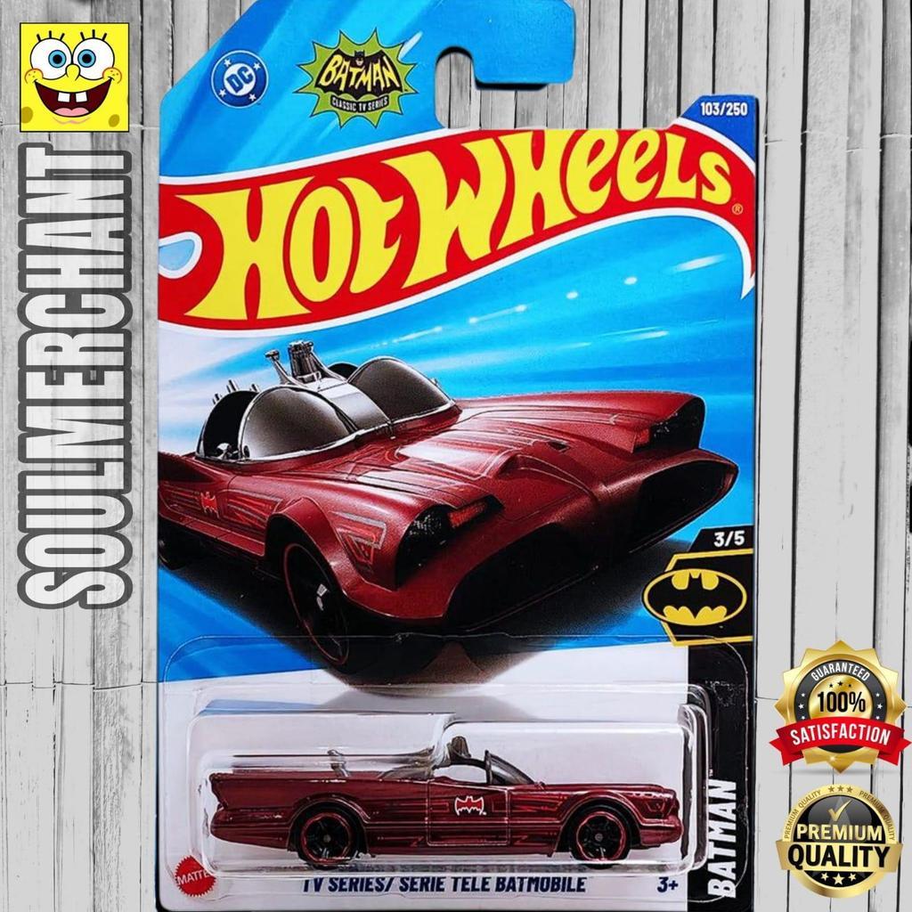 Hot Wheels Batman TV Series Batmobile Merah Diecast Mobil Batman