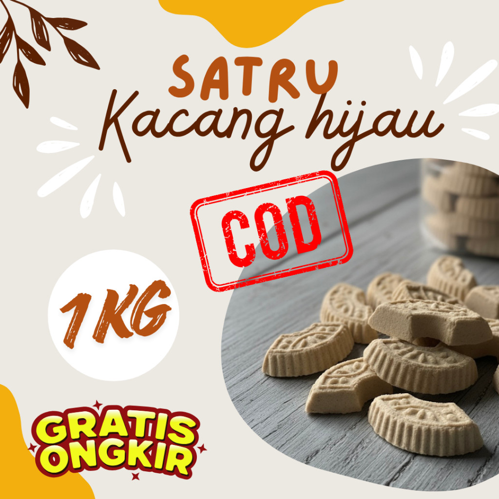 KUE SATRU KACANG IJO 1 KG /KUE SATRU KACANG HIJAU / KUE SATRU FREE BUBLE WRAP