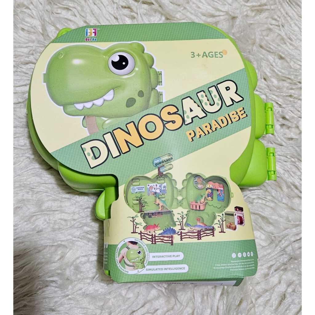 Mainan Anak anak DINOSAURUS PARADISE / Mainan PLAY SET DINOSAURUS 3 IN 1 DALAM TAS SELEMPANG DINOSAU
