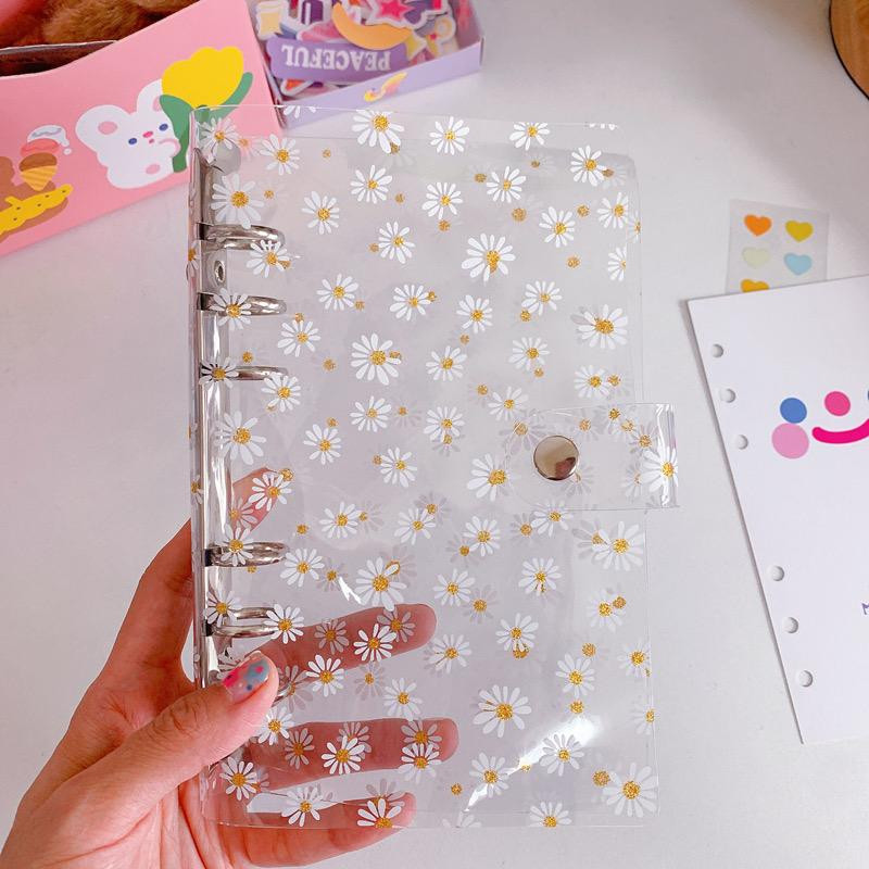 Binder Transparan Binder A5 Binder A6 dan Binder B5 6 Ring Journal Notebook Binder Keuangan Financia
