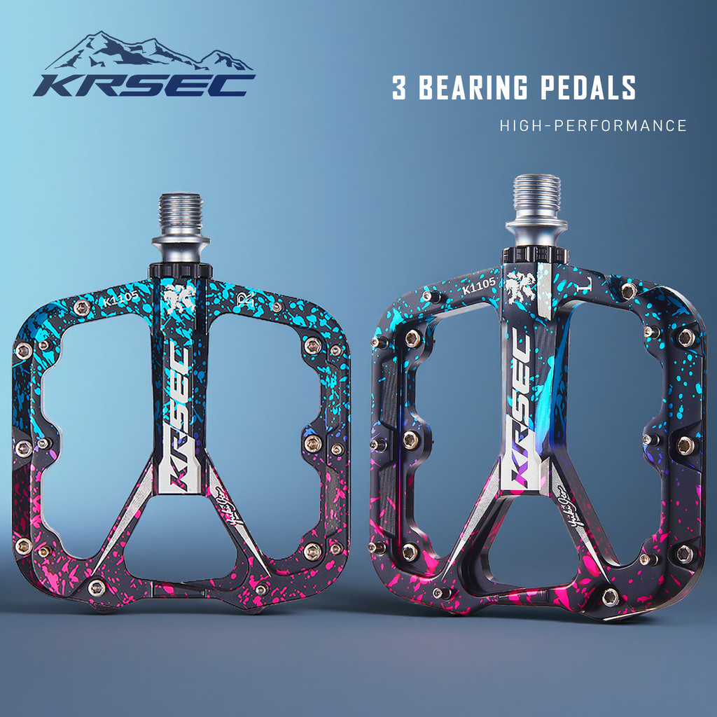 Pedal Sepeda KRSEC Bahan Aluminium Alloy Ultralight Seal 3 Bearing Aksesoris Pedal Sepeda MTB Pedal 
