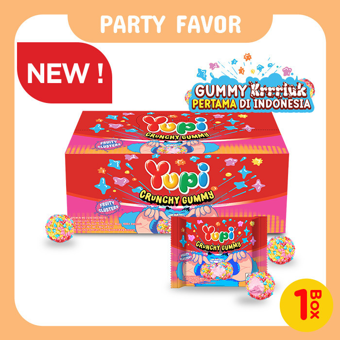 FreshCrave - Yupi Crunchy Gummy Fruity Clusters Display Box