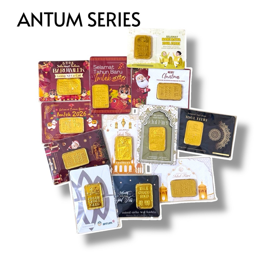 5 PCS Coklat Emas Antum Series Lebaran Natal Imlek