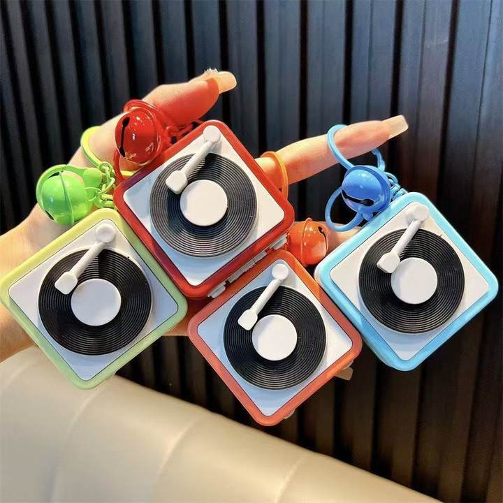 [Versi audio] Gantungan kunci Music Box/Keychains Retro Mini retro  gramophone/  Pendant for Couples