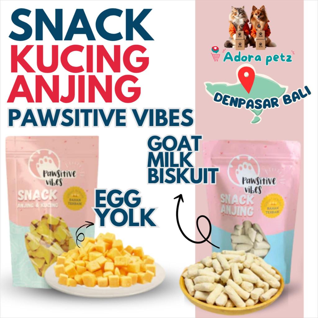 Snack Anjing Kucing Biar Ga Bau Mulut, Tinggi Kalsium, Pawsitive Vibes Dried Snack [Adora Petz]