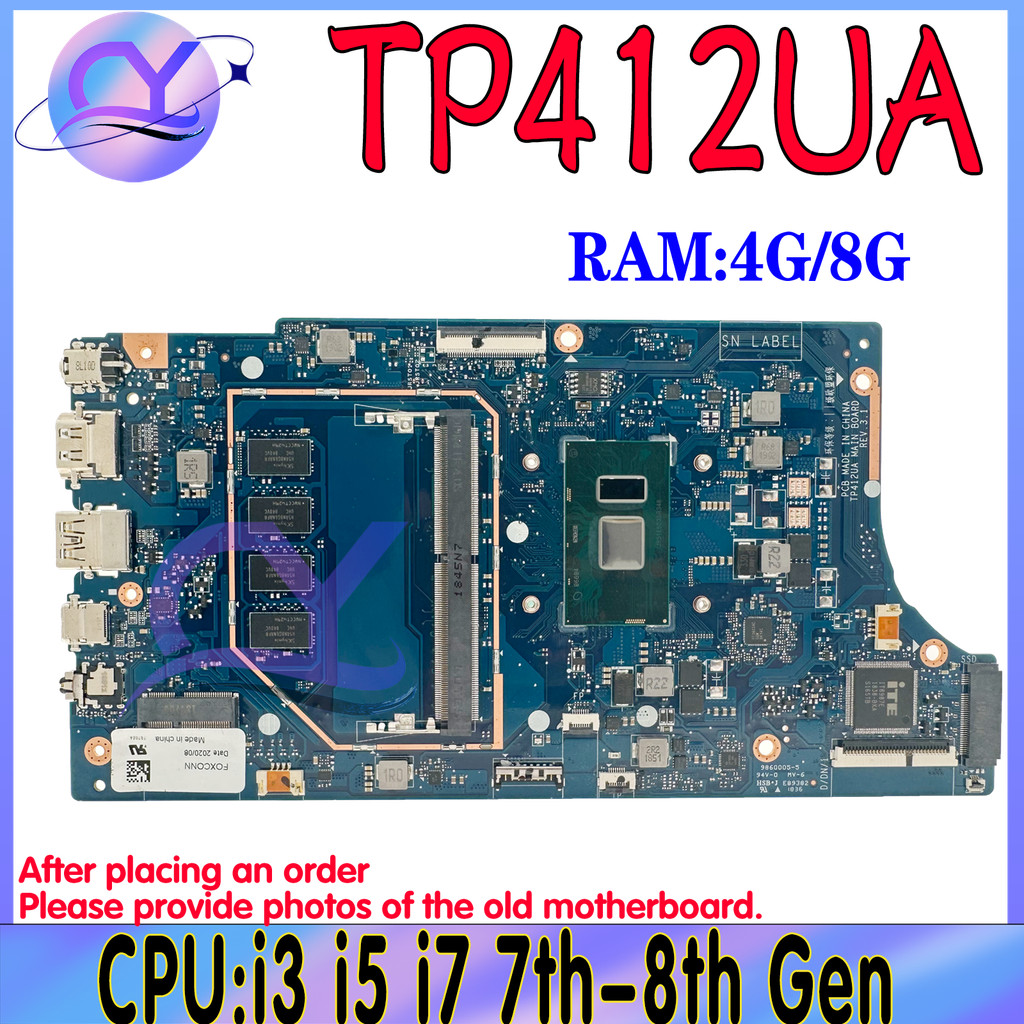 KEFU TP412UA Laptop Motherboard For ASUS Vivobook Flip 14 TP412 TP412U TP412UAF Mainboard W/i3-8145U