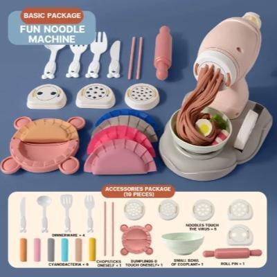 Mainan Cetakan Tanah Liat Plastik Warna-warni untuk Anak-anak, Mesin Mi Es Krim, Mesin Tanah Liat Bu