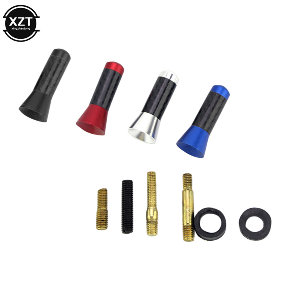 Antena Mobil 3.5cm, Antena Serat Karbon, Antena Pendek Radio FM/AM, Antena Penerima Logam, Aksesoris